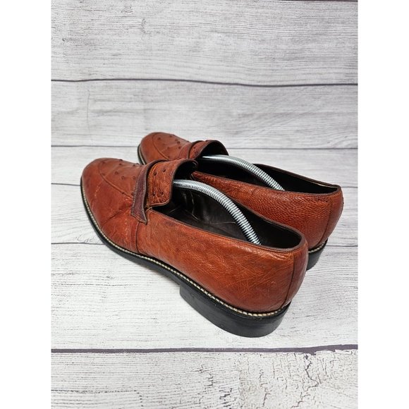 Ostrich Men's Penny Loafer Size 12 with Wood Sole - Picture 8 of 16